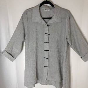 Habitat White with Black stripes Tunic Top size S